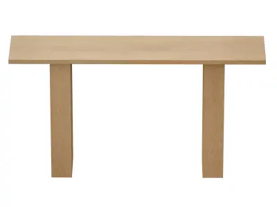Van Natural Wood Console Table Crate and Barrel 3D model
