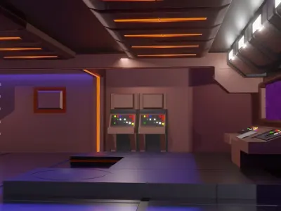Sci Fi Lab Low-poly 3D model buy