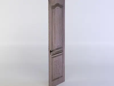 Door wooden Low-poly 3D model shop