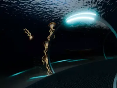 undersea tunnel 3D model