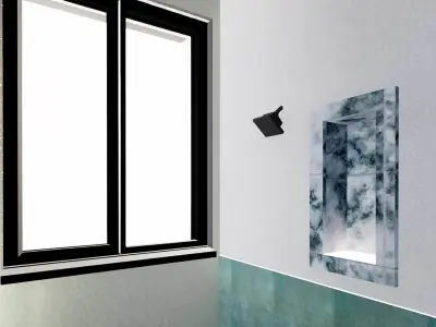 Fitted Bookcase Wall Niche 3D model