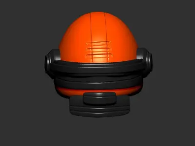 helmet high poly sculpt 3d printable ver 7 3D model 3D model