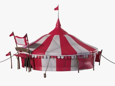Circus Tent Low-poly 3D model order