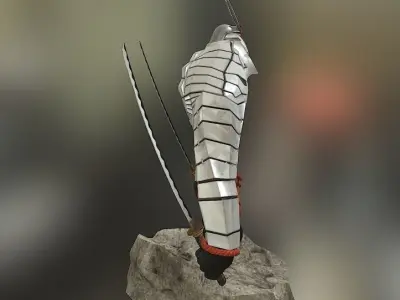 Sci-fi Samurai  low-poly  Low-poly 3D model