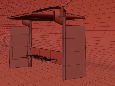 Sustainable Bus stop  3D model