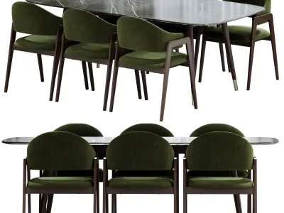 Dining set 04 3D model buy