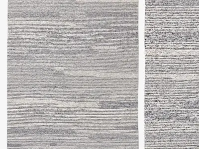 KIRAN HAND-KNOTTED WOOL and SILK RUG 3D model