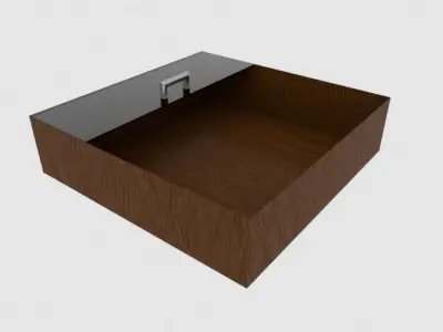 Wooden Drawer 3D model