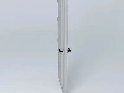3D door very detail with glass lock and hinger Free 3D model