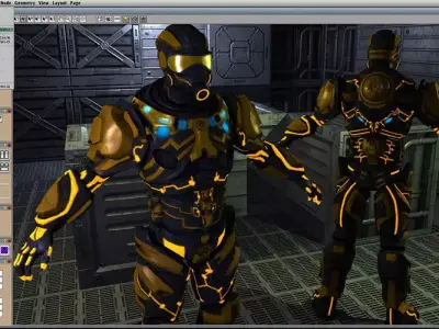 Tech Trooper Low-poly 3D model