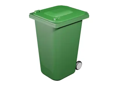 Trash bin plastic model 3d  Low-poly 3D model