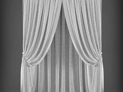 Curtain Low-poly 3D model 138