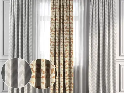 Curtain Set 117 3D model