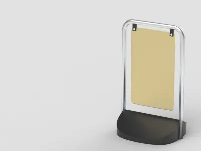 Pavement Sign Outdoor Advertising 3D model