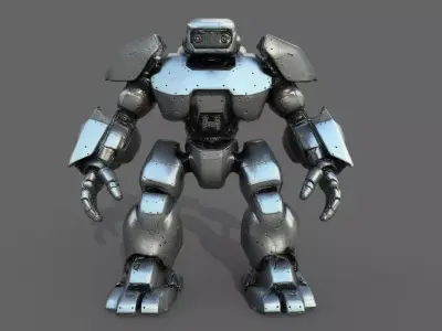 Cyborg Fighter Pack 1 Low-poly 3D model