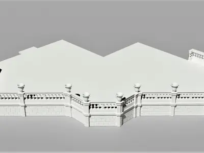 Haunted Mansion Base Wall and Fence - Mansion Sold Separately   Free 3D print model