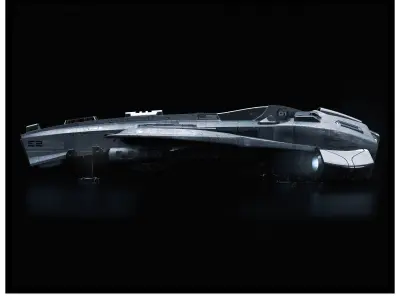 Aurora 90 Spaceship High Detailed 3D model