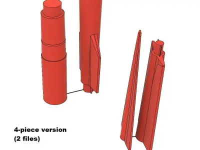 Beskar Spear tip from Mandalorian 3D print model