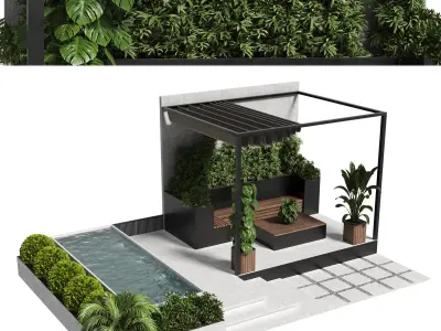 Landscape Furniture  Pool 21 Low-poly 3D model