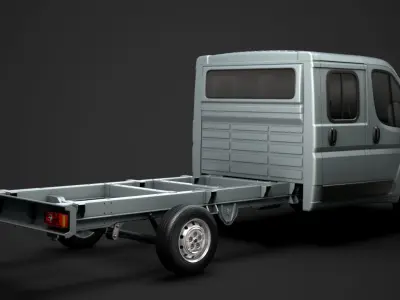 Fiat Ducato Chassis Truck Crew Cab 4035XL WB 2014 3D model