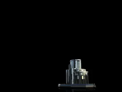 Futuristic Future Modern City Building Skyscraper 26 3D model