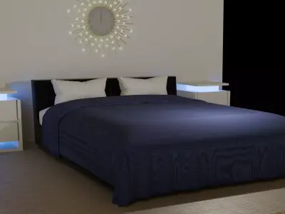 The comfortable furniture in bedroom 3D model 3D model