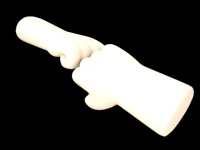 Fist Bump Icon v1 001 Low-poly 3D model
