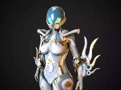 Cyborg M series Low-poly 3D model