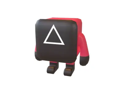 Cube Character 00009 Squid Game NPC Low-poly 3D model