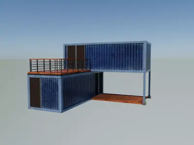 Shipping Container Houses  3D model