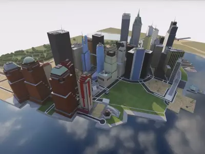 City-modern city- urban 3D model