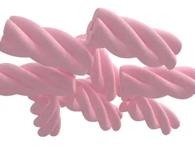 Marshmallows V2 004 Low-poly 3D model