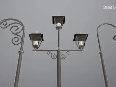 Outdoor Lamps Package - Porch lights Low-poly 3D model