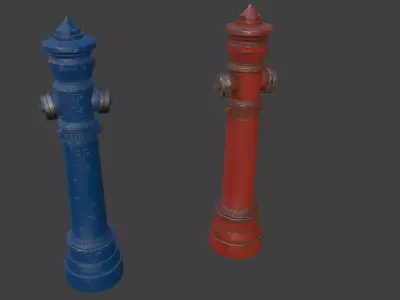 Fire Hydrant Germany old style  pack 3D model
