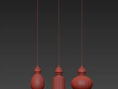 Kichler Riviera 35 12W Brushed Nickel Multi Light Pendant 3D model