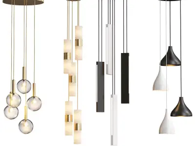 Loft chandelier 3D model purchase