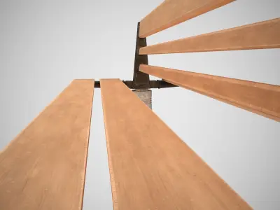 Low Poly Urbain Bench PBR Low-poly 3D model