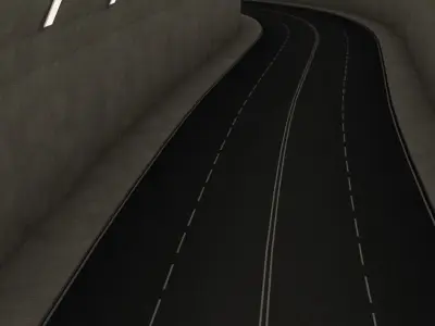 Highway Tunnel Low-poly 3D model