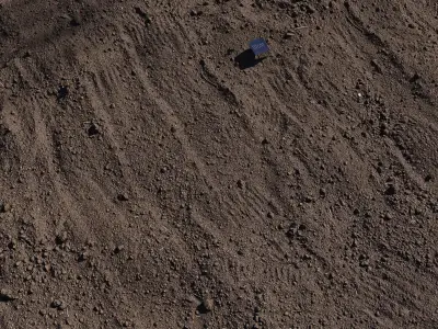 Ground square piece of dirt 3D model