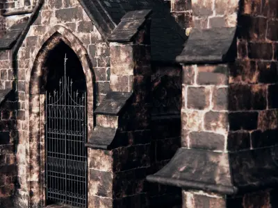 gothic church 3D model buy