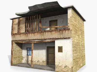 19 Slum Collection Low-poly 3D model 3D Model Pack