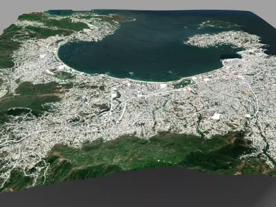 Cityscape Acapulco Mexico 3D model