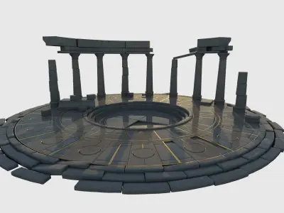 Ruined Altar Ver 1 3D model