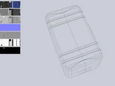 Scifi loot box Low-poly 3D model