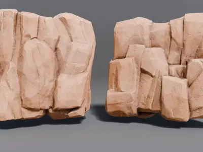 Rocks Toning -The stylized Rocks Pack Low-poly 3D model