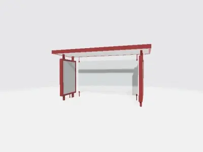 Bus stand Low-poly 3D model