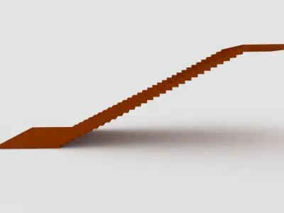 Stairs  Low-poly 3D model