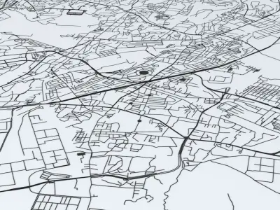 Mumbai Area Road Network and Streets 3D model