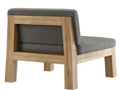 Niek outdoor armchair by Piet Boon 3D model