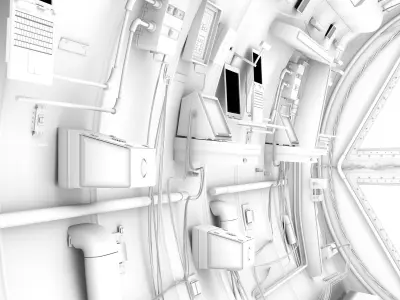 Space shuttle interior 3D model